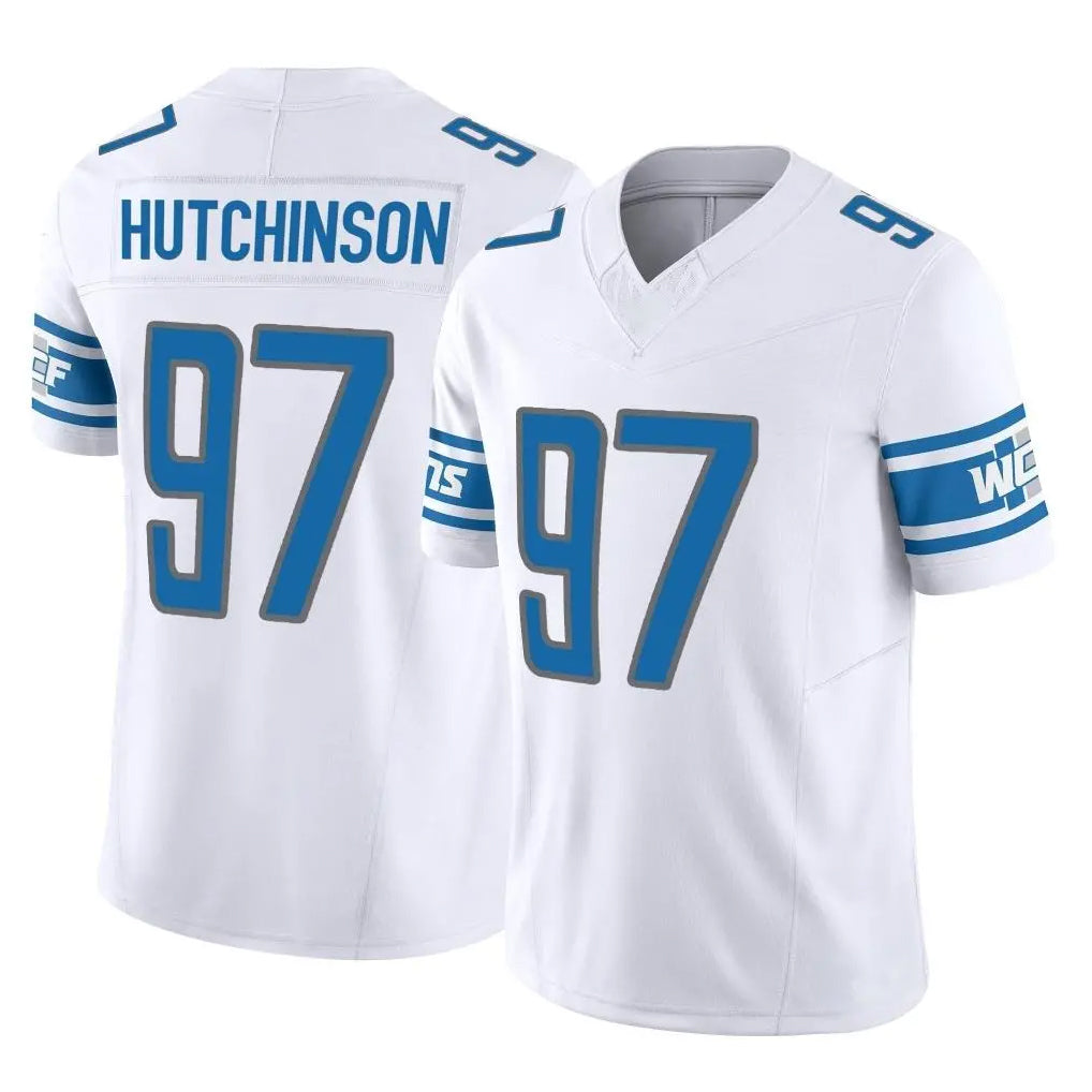 D.Lions #97 Aidan Hutchinson Player White Vapor F.U.S.E. Limited Home Game Ldoa Stitched Jerseys