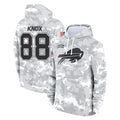 B.Bills #88 Dawson Knox Player Arctic Camo Salute to Service Hoodies Ldoa Stitched Jerseys
