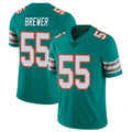 M.Dolphins #55 Aaron Brewer Player Aqua Limited Alternate Vapor Untouchable Home Game Ldoa Stitched Jerseys