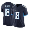 T.Titans #18 Cor'Dale Flott Player Navy Limited Vapor F.U.S.E. Home Game Ldoa Stitched Jerseys