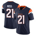 D.Broncos #21 Riley Moss Player Navy Limited Vapor F.U.S.E. Home Game Ldoa Stitched Jerseys
