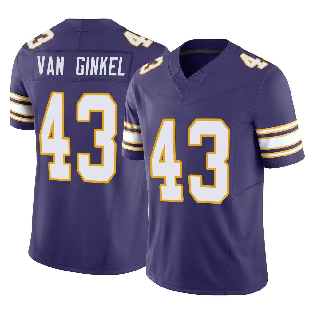 M.Vikings #43 Andrew Van Ginkel Player Purple Limited Classic Vapor F.U.S.E. Home Game Ldoa Stitched Jerseys