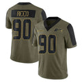 S.Seahawks #90 Jarran Reed Player Olive Salute To Service Limited Game Ldoa Stitched Jerseys