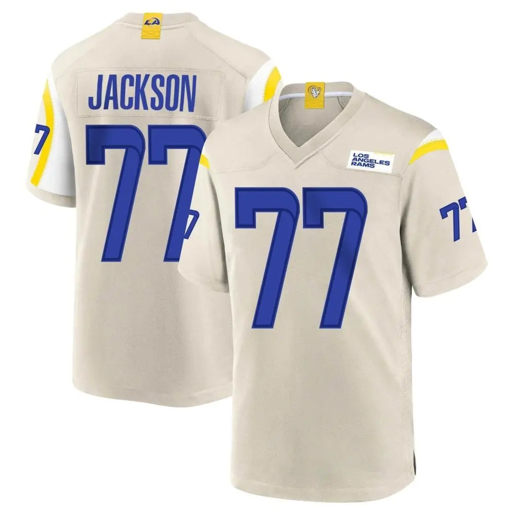LA.Rams #77 Alaric Jackson Player Bone Home Game Ldoa Stitched Jerseys
