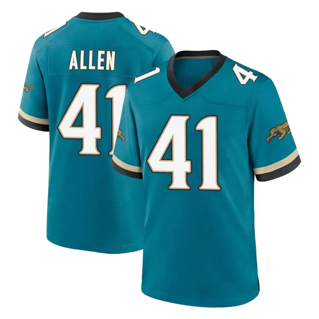 J.Jaguars #41 Josh Hines-Allen Player Teal Prowler Throwback Limited Home Game Ldoa Stitched Jerseys