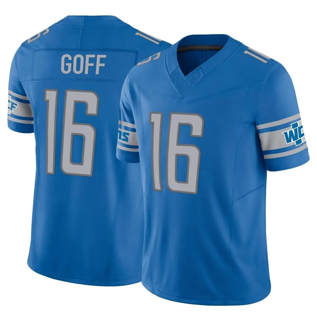 D.Lions #16 Jared Goff Player Blue Vapor F.U.S.E. Limited Home Game Ldoa Stitched Jerseys
