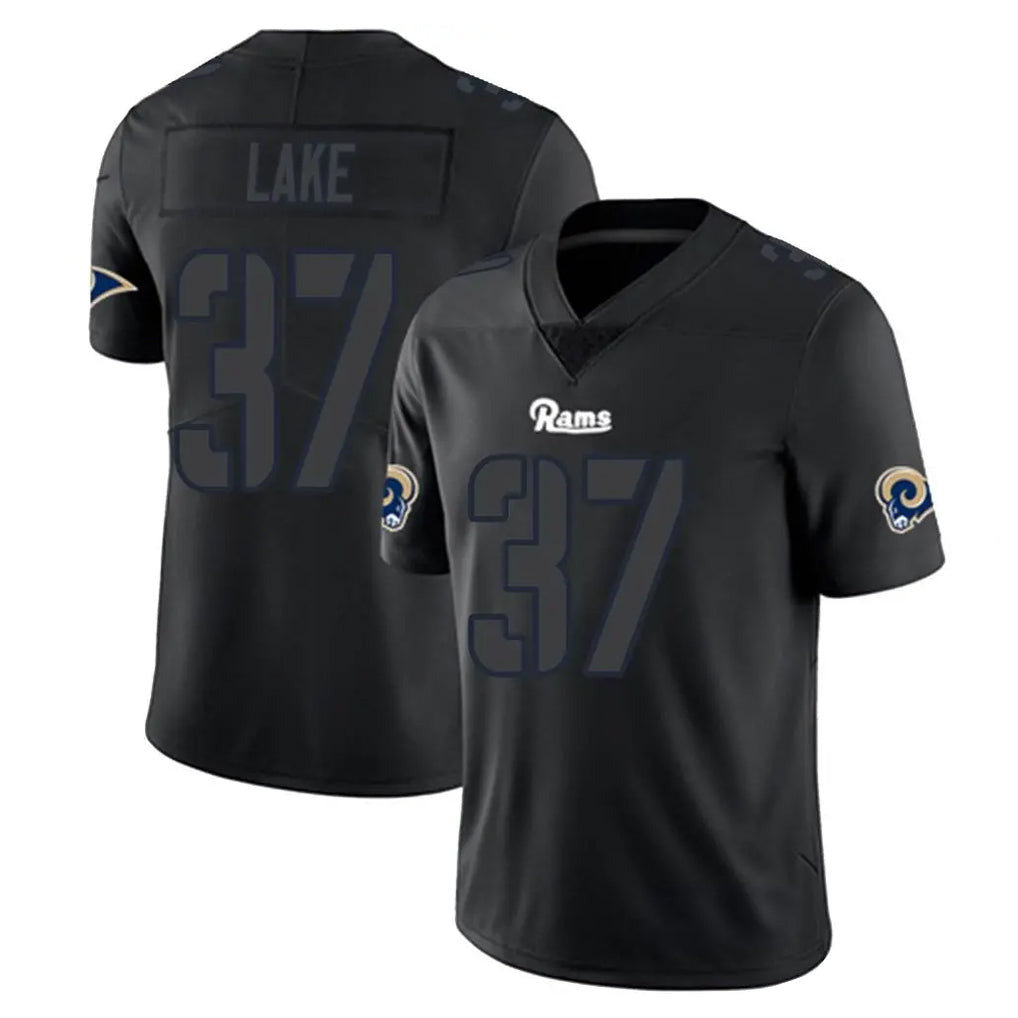 LA.Rams #37 Quentin Lake Player Black Impact Limited Home Game Ldoa Stitched Jerseys