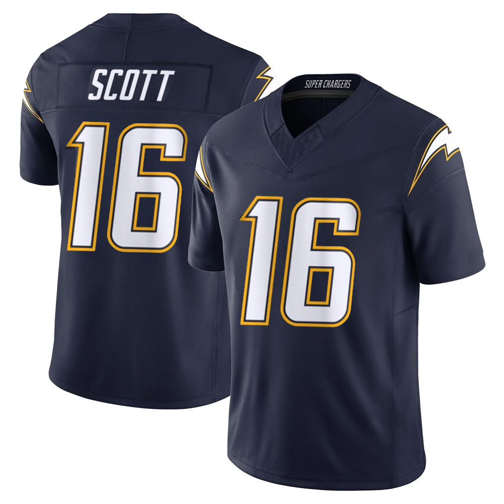 LA.Chargers #16 J.K. Scott Player Navy Vapor F.U.S.E. Limited Home Game Ldoa Stitched Jerseys