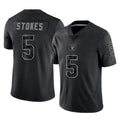 LV.Raiders #5 Eric Stokes Player Black Reflective Limited Game Ldoa Stitched Jerseys
