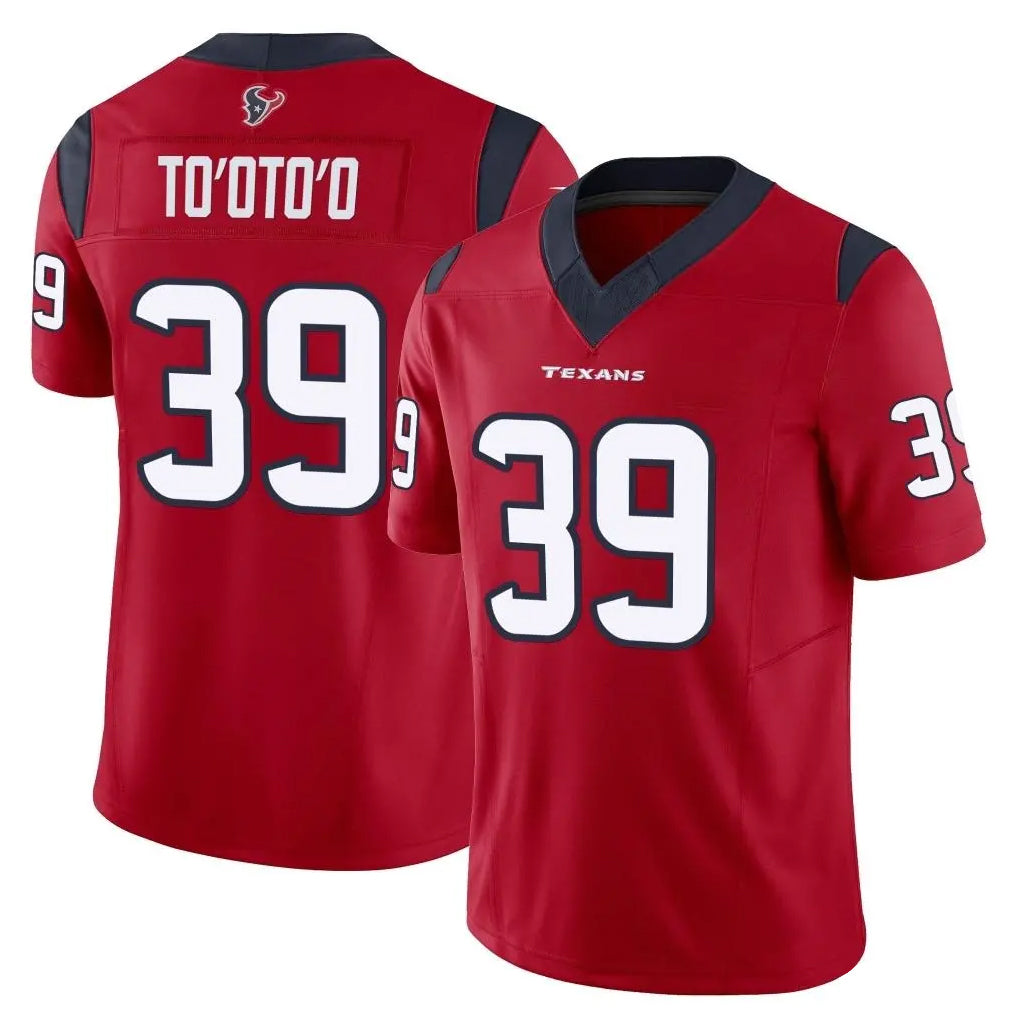 H.Texans #39 Henry To'oTo'o Player Red Limited Vapor F.U.S.E. Home Game Ldoa Stitched Jerseys