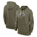 A.Falcons ## Falcons Blank Player Olive 2025 Salute to Service Pullover Hoodie Ldoa Stitched Jerseys