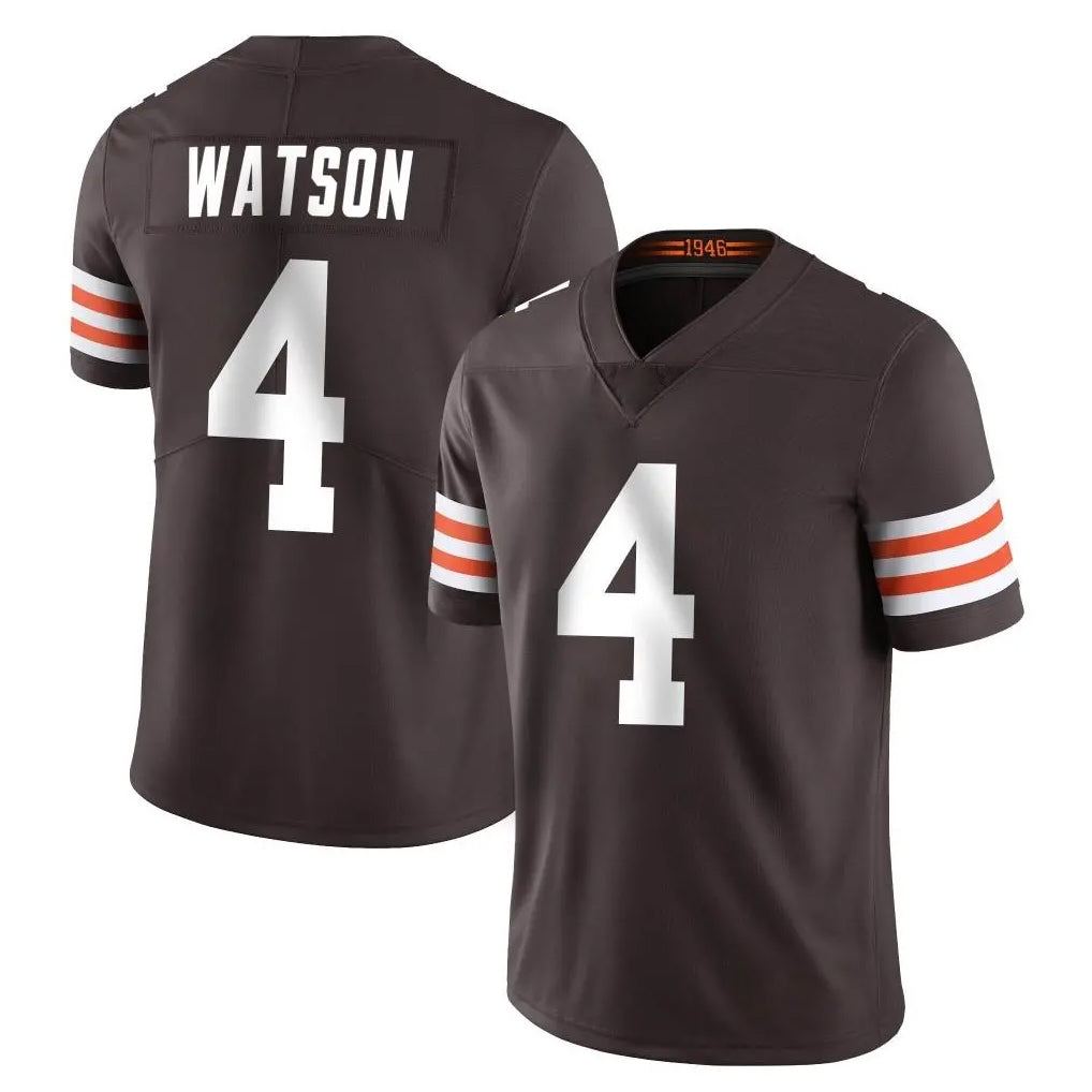 C.Browns #4 Deshaun Watson Player Brown Color Vapor Untouchable Limited Home Game Ldoa Stitched Jerseys