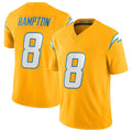LA.Chargers #8 Omarion Hampton Player Gold Limited Vapor F.U.S.E. Home Game Ldoa Stitched Jerseys