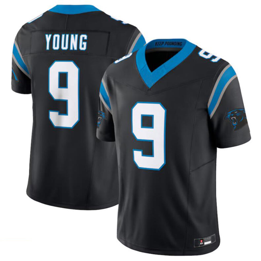 C.Panthers #9 Bryce Young Player Black Vapor F.U.S.E. Limited Home Game Ldoa Stitched Jerseys