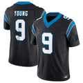 C.Panthers #9 Bryce Young Player Black Vapor F.U.S.E. Limited Home Game Ldoa Stitched Jerseys