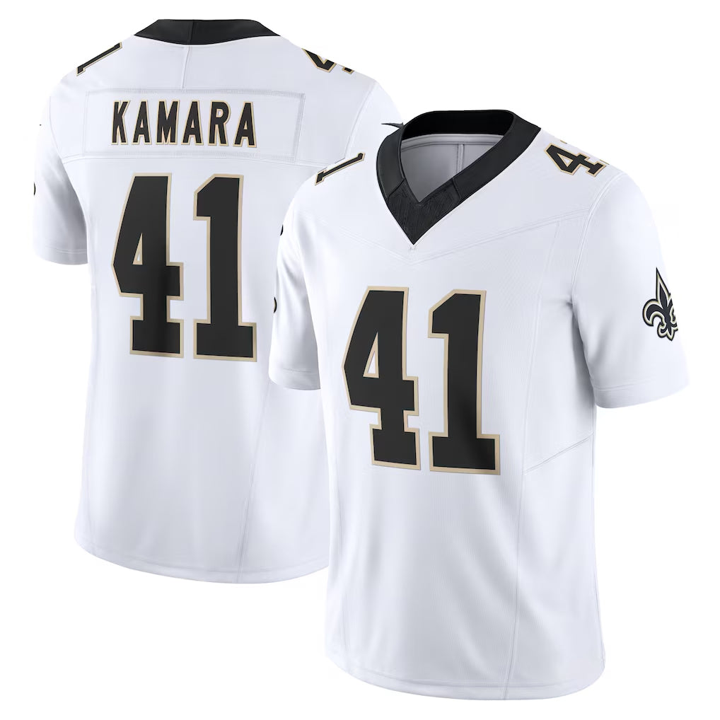 NO.Saints #41 Alvin Kamara Player White Limited Vapor F.U.S.E. Home Game Ldoa Stitched Jerseys