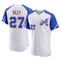 A.Braves #27 Austin Riley Player White City Connect Limited Elite Home Game Ldoa Stitched Jerseys