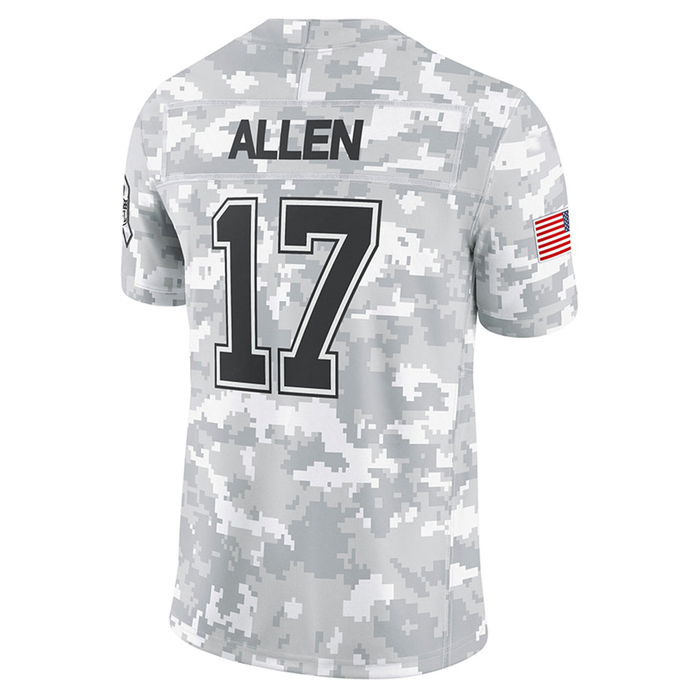 B.Bills #17 Josh Allen Player Arctic Camo Salute to Service Limited Ldoa Stitched Jerseys