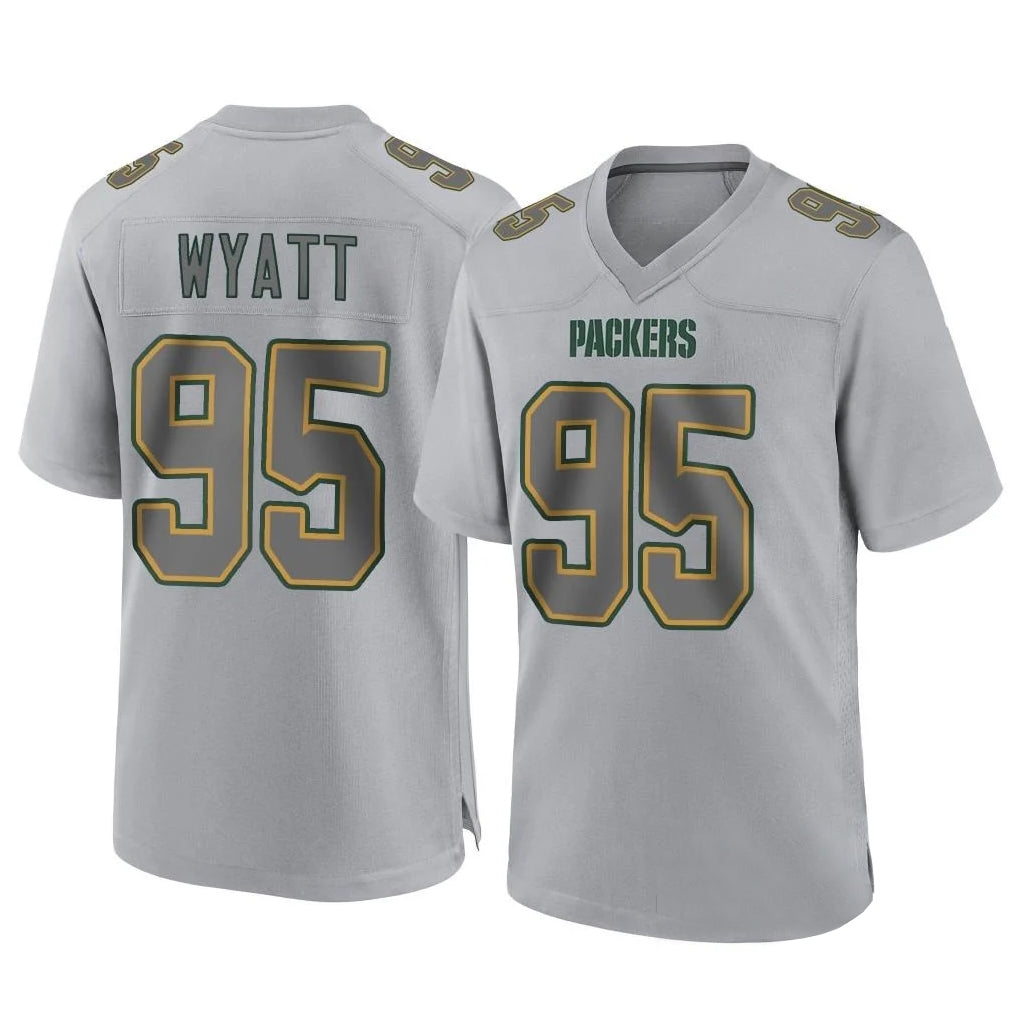 GB.Packers #95 Devonte Wyatt Player Gray Atmosphere Fashion Home Game Ldoa Stitched Jerseys