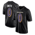 B.Ravens #0 Roquan Smith Player Black Carbon Fashion Home Game Ldoa Stitched Jerseys