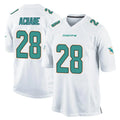 M.Dolphins #28 De'Von Achane Player White Home Game Ldoa Stitched Jerseys