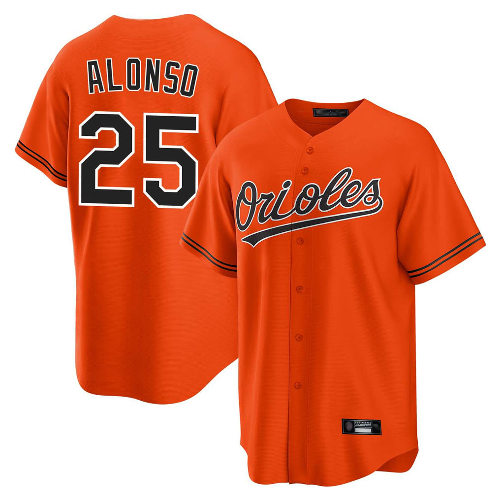 B.Orioles #25 Pete Alonso Player Orange Home Game Ldoa Stitched Jerseys
