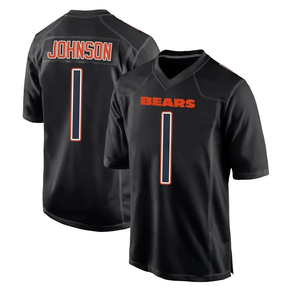 C.Bears #1 Jaylon Johnson Player Carbon Black Fashion Game Ldoa Stitched Jerseys