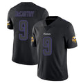M.Vikings #9 J.J. McCarthy Player Black Impact LImited Home Game Ldoa Stitched Jerseys