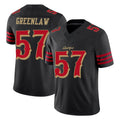 SF.49ers #57 Dre Greenlaw Player Black Limited Rivalries Collection Home Game Ldoa Stitched Jerseys