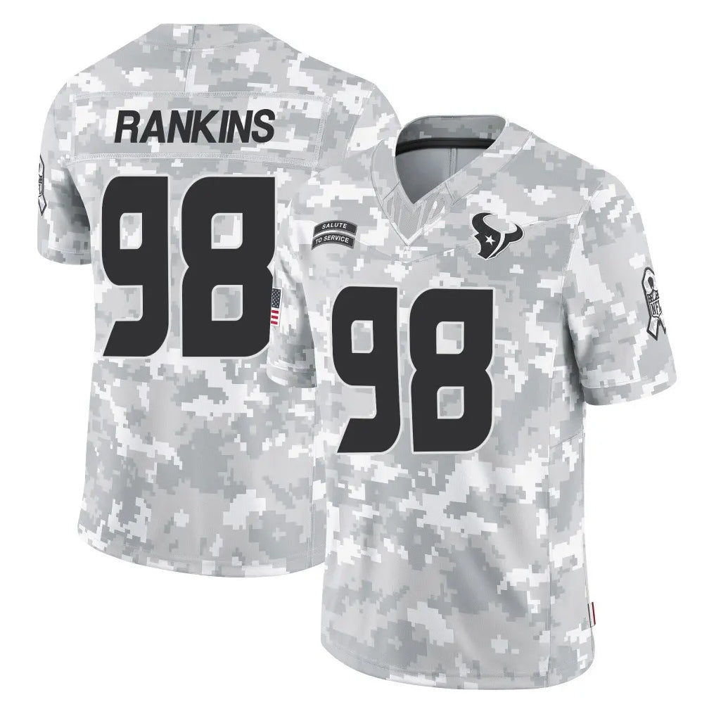 H.Texans #98 Sheldon Rankins Player Arctic Camo Salute To Service Limited Game Ldoa Stitched Jerseys