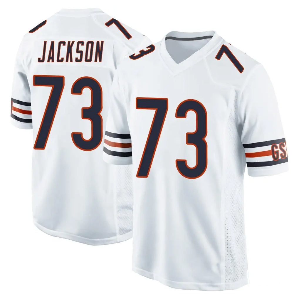 C.Bears #73 Jonah Jackson Player White Home Game Ldoa Stitched Jerseys