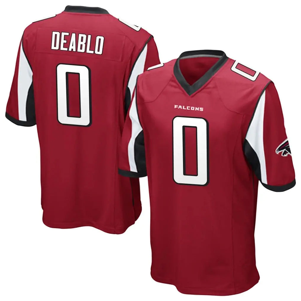 A.Falcons #0 Divine Deablo Player Red Color Vapor Home Game Ldoa Stitched Jerseys