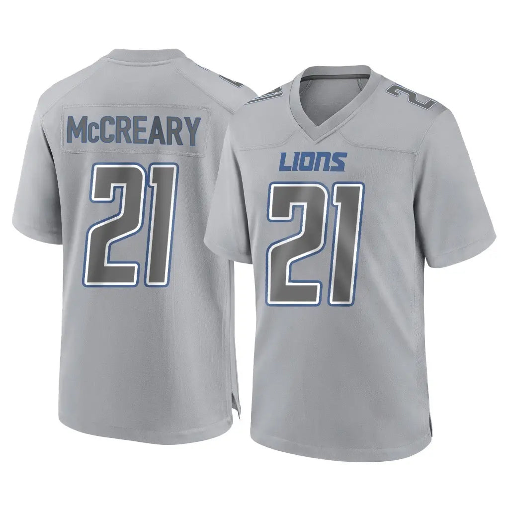 D.Lions #21 Roger McCreary Player Gray Atmosphere Fashion Home Game Ldoa Stitched Jerseys