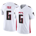 A.Falcons #6 Nick Folk Player White Vapor F.U.S.E. Limited Ldoa Stitched Jerseys