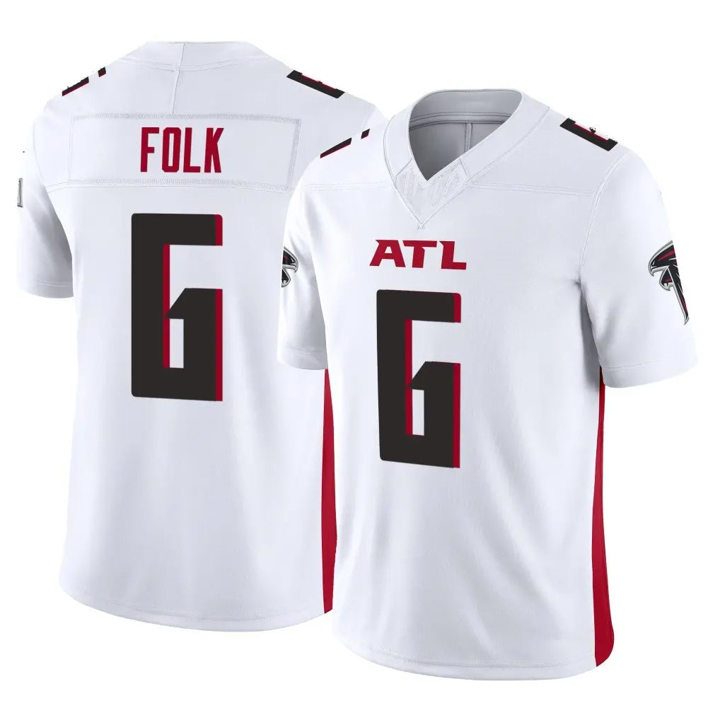 A.Falcons #6 Nick Folk Player White Vapor F.U.S.E. Limited Ldoa Stitched Jerseys