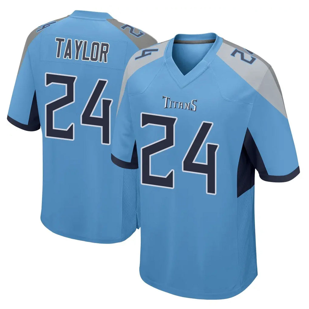 T.Titans #24 Alontae Taylor Player Light Blue Home Game Ldoa Stitched Jerseys