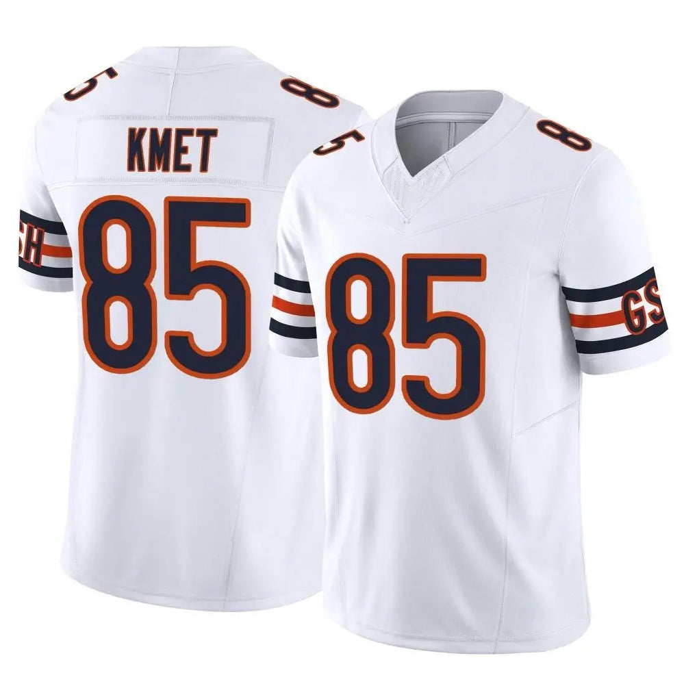 C.Bears #85 Cole Kmet Player White Vapor F.U.S.E. Limited Home Game Ldoa Stitched Jerseys