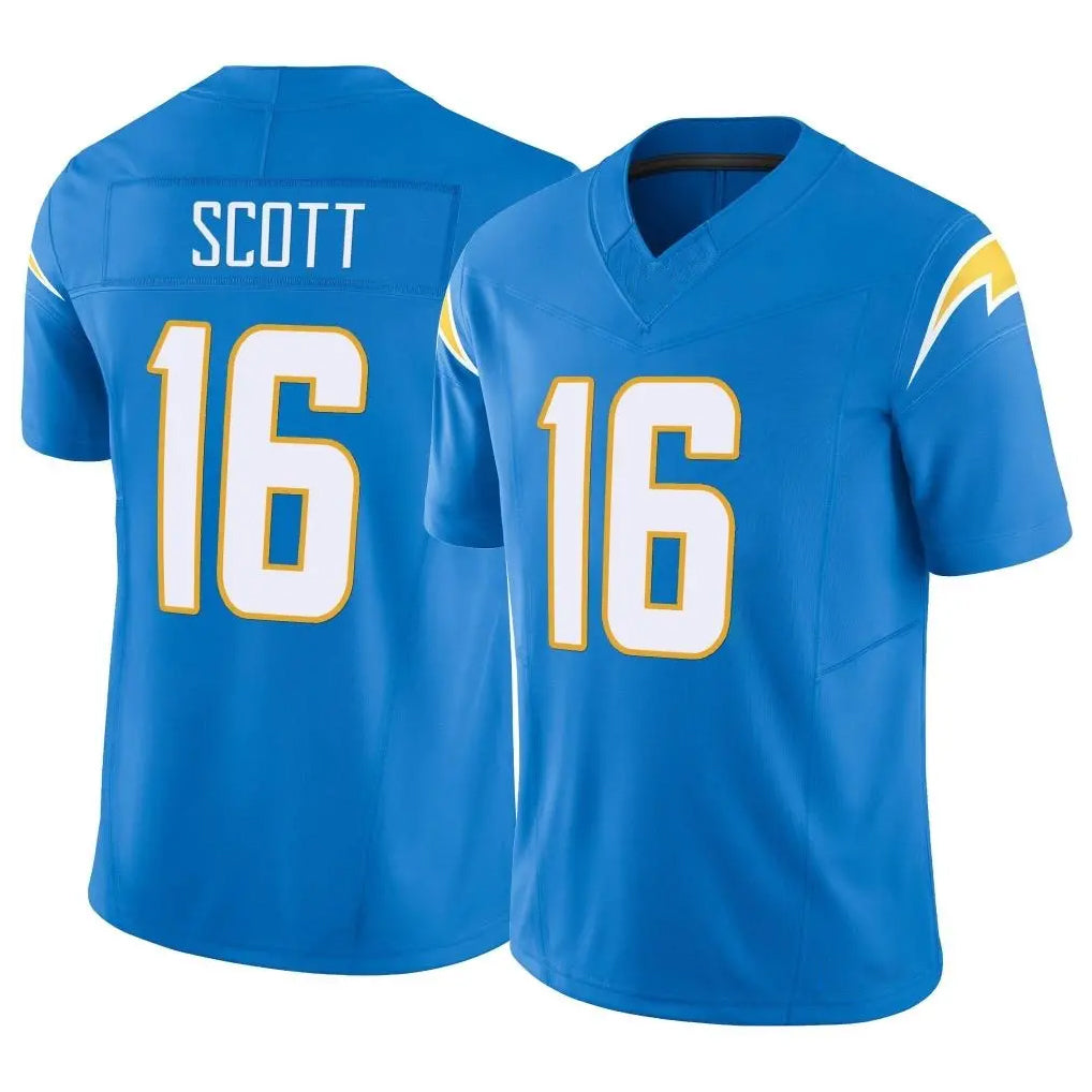 LA.Chargers #16 J.K. Scott Player Blue Limited Vapor F.U.S.E. Home Game Ldoa Stitched Jerseys