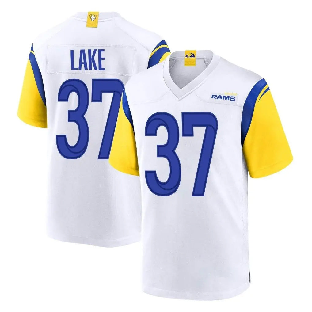 LA.Rams #37 Quentin Lake Player White Home Game Ldoa Stitched Jerseys