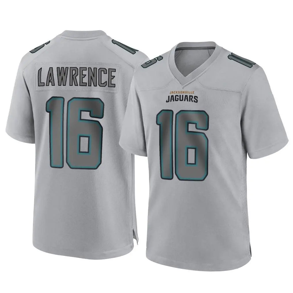 J.Jaguars #16 Trevor Lawrence Player Gray Atmosphere Fashion Home Game Ldoa Stitched Jerseys