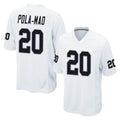 LV.Raiders #20 Isaiah Pola-Mao Player White Home Game Ldoa Stitched Jerseys