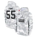 C.Browns #55 Spencer Fano Player Arctic Camo Salute to Service Hoodies Limited Game Ldoa Stitched Jerseys