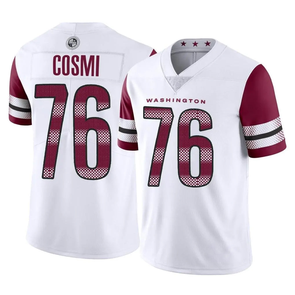 W.Commanders #76 Sam Cosmi Player White Limited Vapor Home Game Ldoa Stitched Jerseys