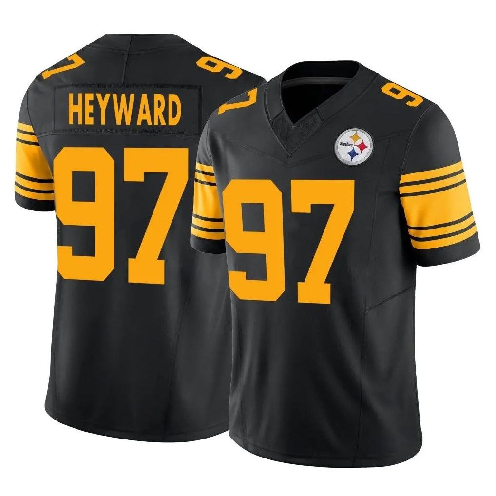 P.Steelers #97 Cameron Heyward Player Black Limited 2nd Alternate Vapor F.U.S.E. Home Game Ldoa Stitched Jerseys