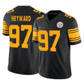P.Steelers #97 Cameron Heyward Player Black Limited 2nd Alternate Vapor F.U.S.E. Home Game Ldoa Stitched Jerseys