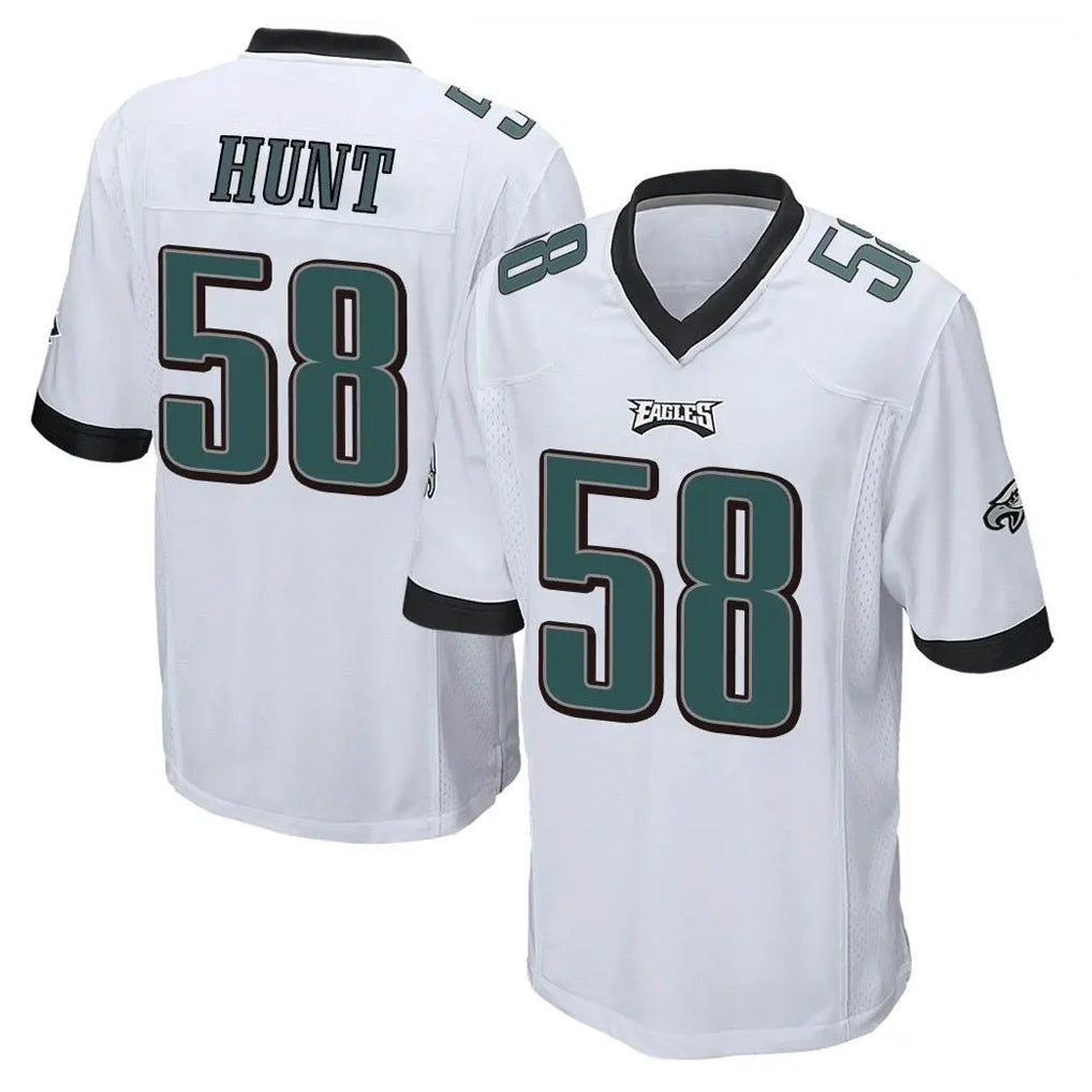 P.Eagles #58 Jalyx Hunt Player White Home Game Ldoa Stitched Jerseys