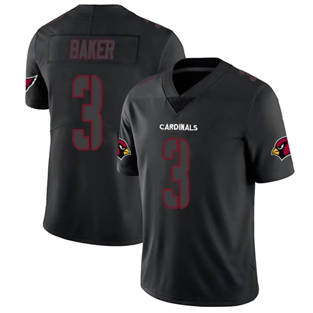 A.Cardinals #3 Budda Baker Player Black Impact Limited Home Game Ldoa Stitched Jerseys