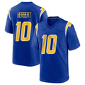 LA.Chargers #10 Justin Herbert Player Royal Home Game Ldoa Stitched Jerseys