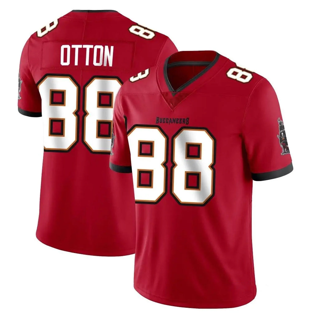 TB.Buccaneers #88 Cade Otton Player Red Limited Vapor Home Game Ldoa Stitched Jerseys
