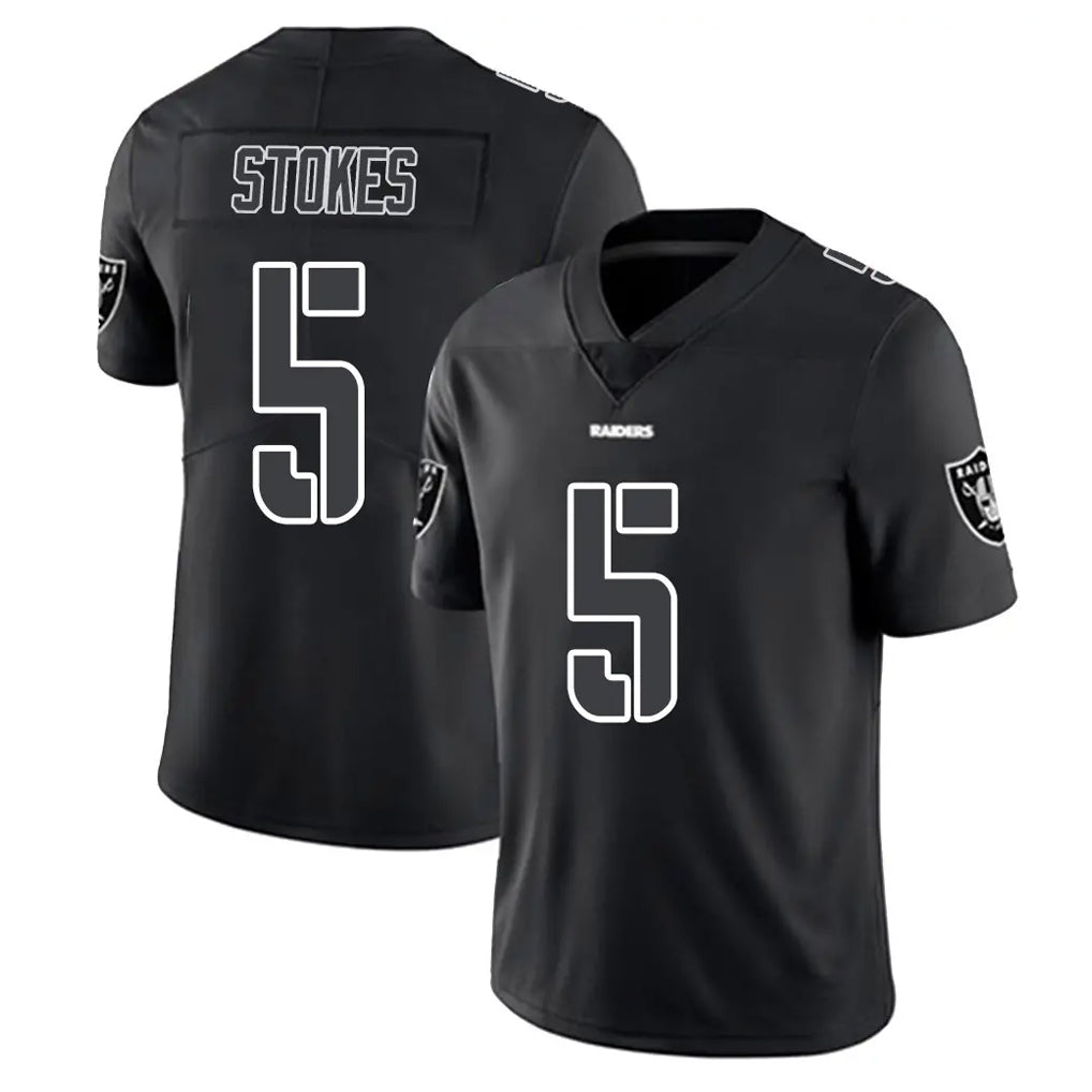 LV.Raiders #5 Eric Stokes Player Black Limited Black Impact Home Game Ldoa Stitched Jerseys